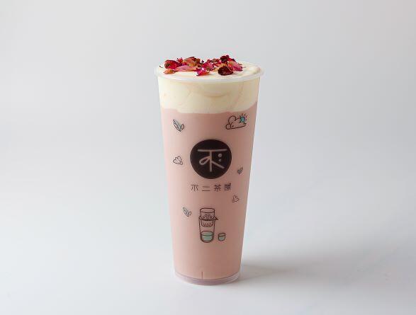 Rose Milk Tea with Cheese Foam